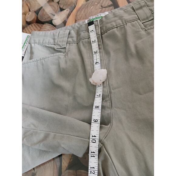 Buzz Off Insect Shield Repellent Apparel Exofficio Khaki Canvas Capri Pants 10 - Picture 8 of 13